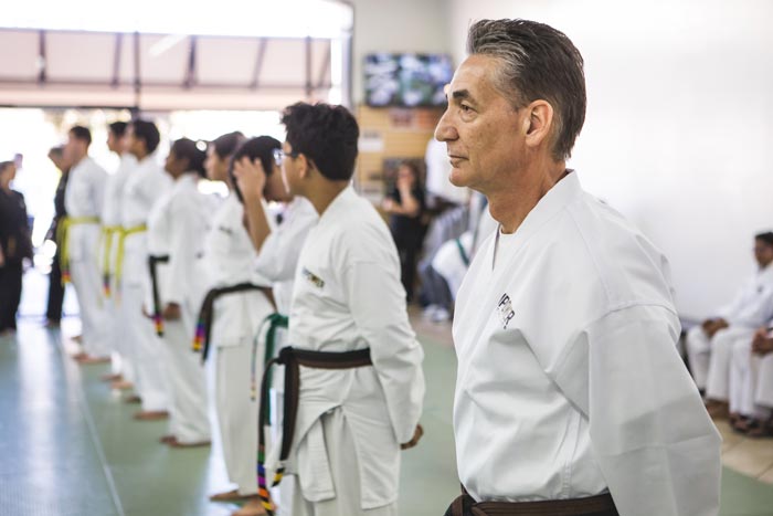 adults during martial arts class